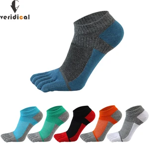 Imported 5 Pairs Pure Cotton Five Finger Ankle Socks Mens Sports Breathable Comfortable Shaping Anti Friction