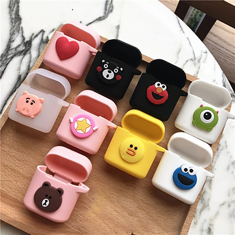 Мягкий силиконовый наушник с героями мультфильмов для Honor FlyPods/FlyPods Pro/huawei FreeBuds 2 Pro