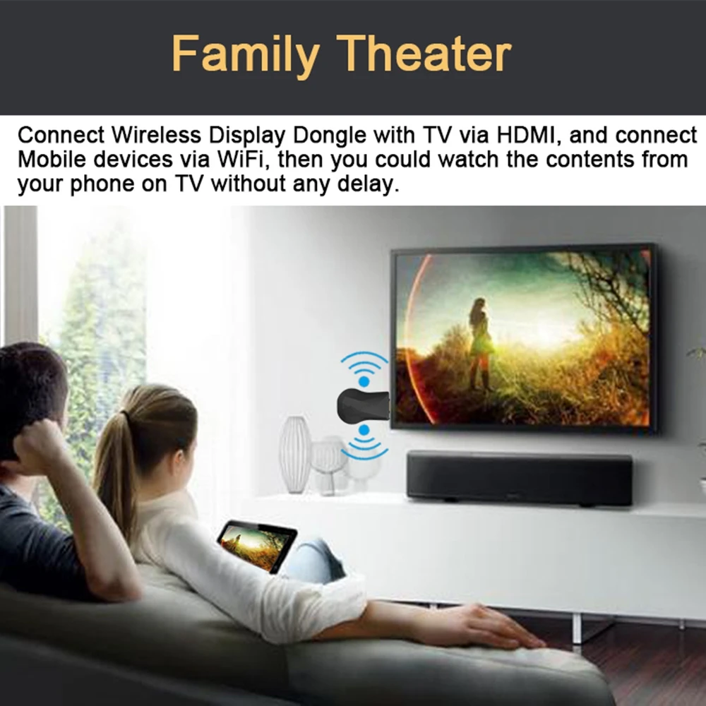 ТВ палка HDMI WiFi дисплей ключ YouTube Netflix AirPlay Miracast Палка для Google Chromecast 2 3 Android и ios