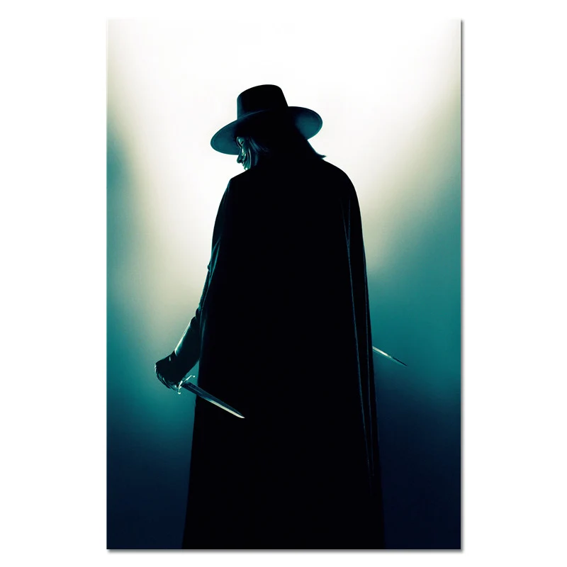 Фильм Шелковый плакат V для Vendetta Настенные рисунки декоративные картины винтажные плакаты