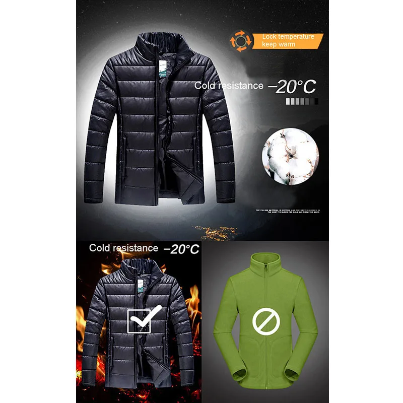 Зимняя Лыжная куртка для мужчин Толстая теплая ветрозащитная водонепроницаемая