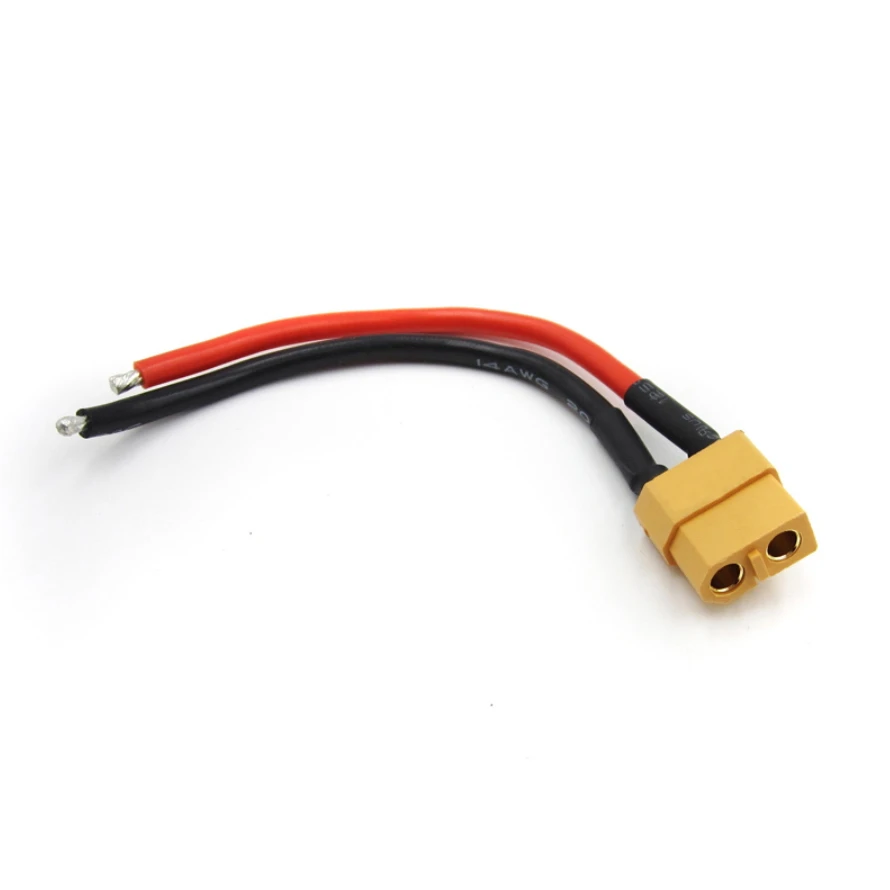 Соединитель XT60 штекер с корпусом 10 см силиконовый провод 14AWG CA для игрушек