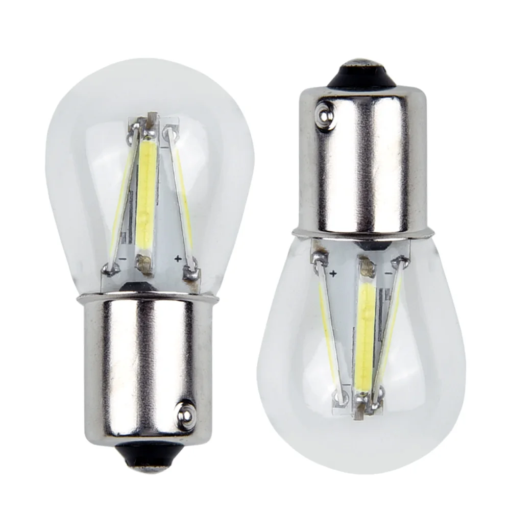 

2Pcs LED Lights Turn Signal Reverse 8V-28VDC 6500K 1156 BA15S 180 Degree Set