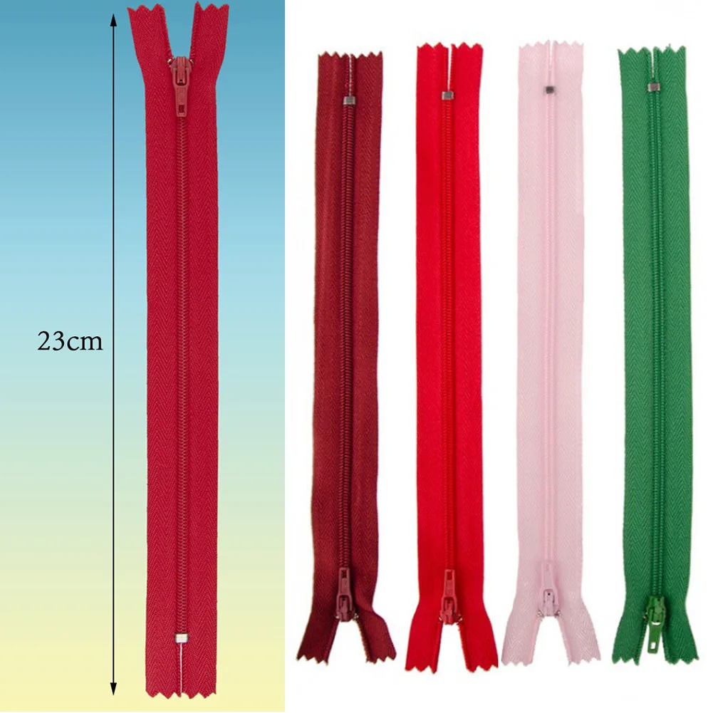 

5/10 pcs 3# 23 cm Colorful Nylon Coil Zippers for skirt pants lace zippers DIY for sewing fastener clothing sewing accessories