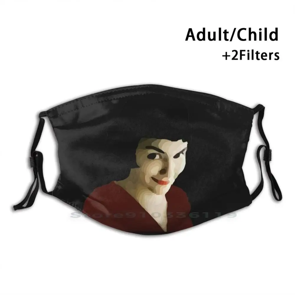 

Amelie | Movie Print Reusable Mask Pm2.5 Filter Face Mask Kids Le Fabuleux Destin Amelie Poulain Film Movie Teen Quote Classic