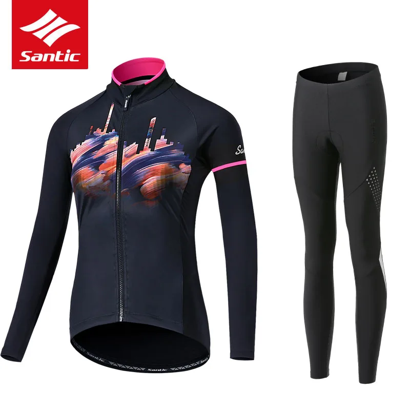 Женский флисовый спортивный костюм Santic одежда для велоспорта на осень и зиму 2021 |
