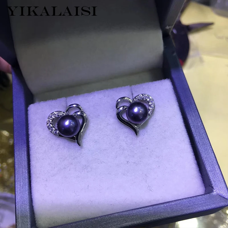 Женские серьги гвоздики с натуральным жемчугом YIKALAISI ювелирные изделия из