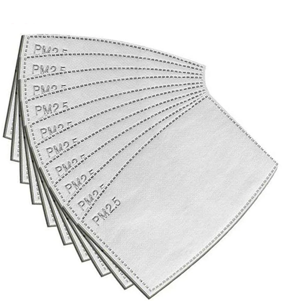 5 Слои анти PM2.5 угольный фильтр Сменные взрослых маски для лица рта здоровье и