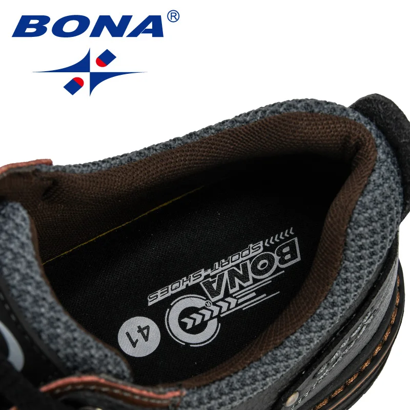 BONA 2019 New Designer Menl Leather Shoes Men Lace Up Formal Work Safety Man Round Toe Office Male Comfortable | Обувь