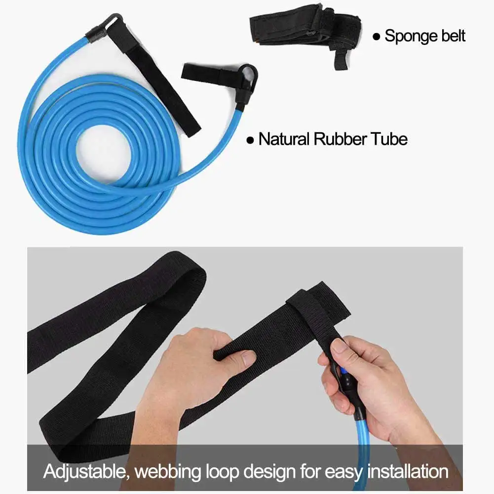 

Static Stationary Cords Harness Lap Bungee Universal Elastic Swim Training Leash Safe Belt Tether Ankle Resistance Bands