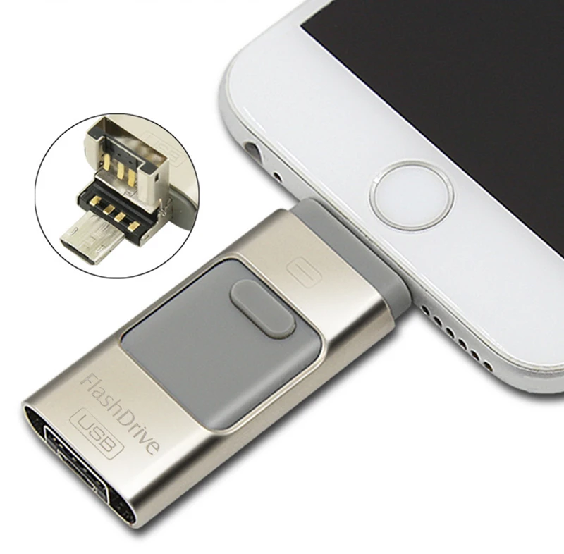 128 ГБ для iPhone 7 iPad iPod iOS Android Phone Pen Drive 256 Гб OTG USB 3 0 флэш накопители HD карта памяти