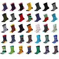 match up mens combed cotton socks funny casual crew dress party socks novelty mixed color10 pairslot