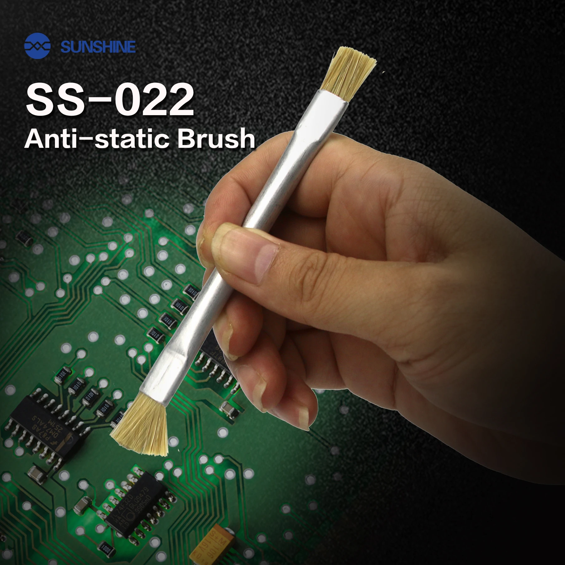 SUNSHINE SS 022 PCB паяльная ESD анти статические Кисть для удаления пыли Мобильный