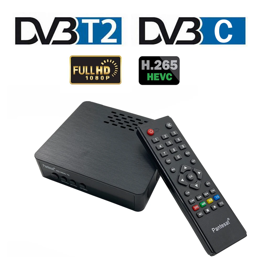 DVB T2 HEVC 265 ТВ приемник цифровой тюнер C декодер TDT телеприставка FTA H.265 Full HD Youtube VHF