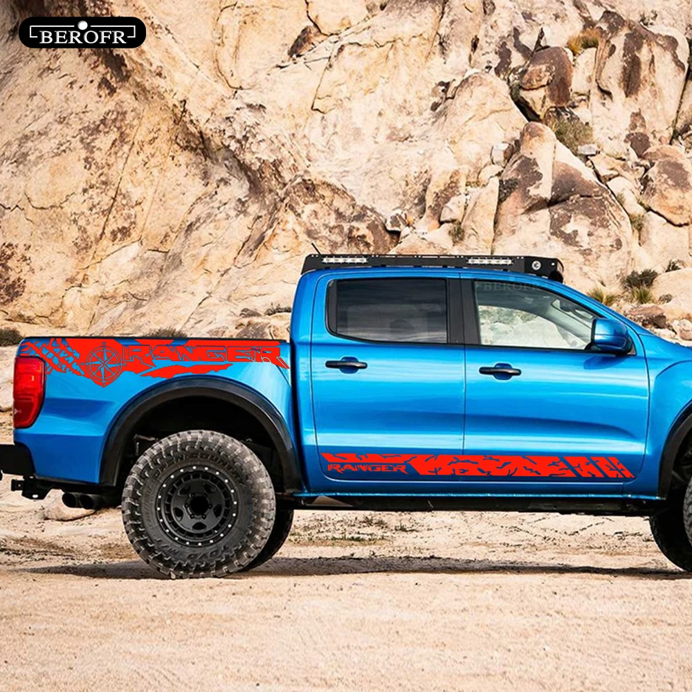 2 шт. виниловые наклейки на боковые части кузова автомобиля Ford Ranger |