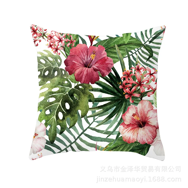 

2Pcs Set of Nordic Tropical Plants Hug Pillowcase Custom Household Items Office Lumbar Cushion Cover