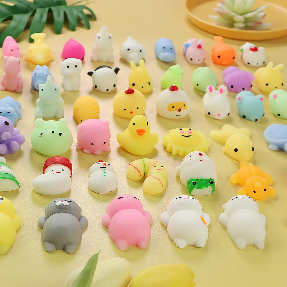 

10-60 PCS Kawaii Squishies Mochi Anima Squishy Toys for Kids Mini Stress Relief Toys Favors for Birthday Gift Classroom Prize