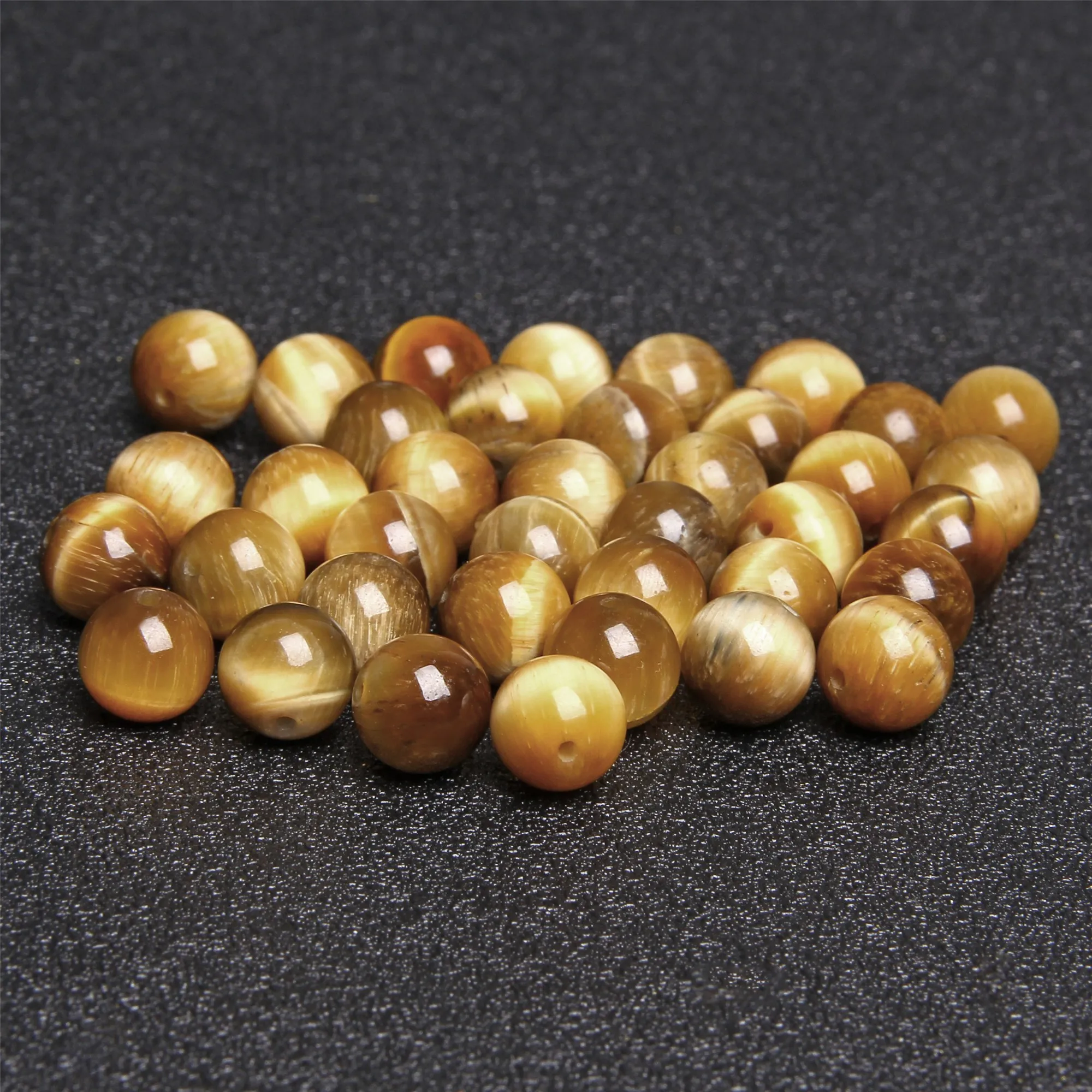 Бусины тигровый глаз круглой формы для изготовления ювелирных изделий круглые