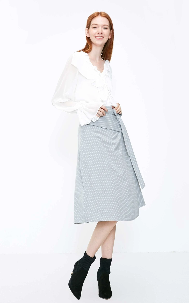 Vero Moda Новые поступления Полосатая юбка со шнуровкой со средней талией | 318316549