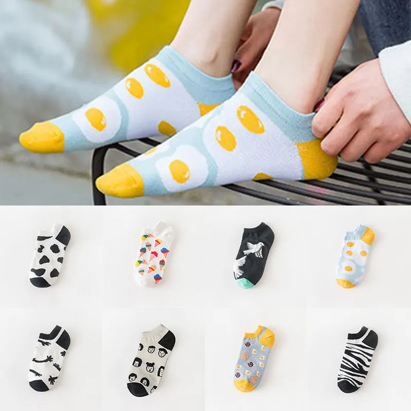 

Cotton Socks Summer Breathable Boat Socks Women Men Ankle Socks kawaii Socks Soft Funny Socks fashion Street Socks