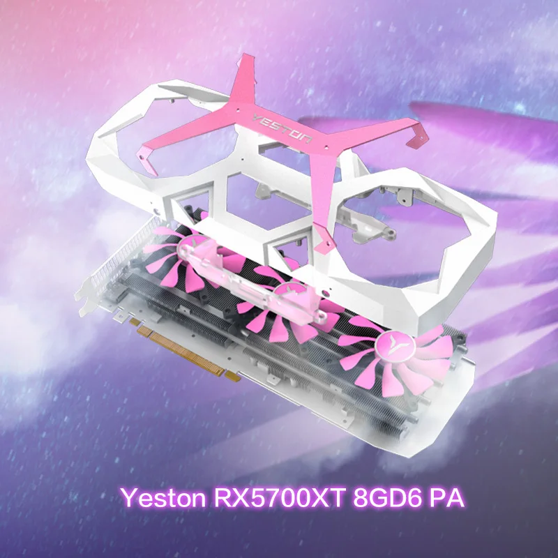 Yeston RX5700XT-8G D6 PA графическая карта Navi 10/7Nm рднк PCI Express 4 0 низкая Мощность потребление