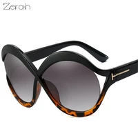 fashion oval sunglasses women oversize glasses retro sunglass female hollow out eyewear uv400 sun glass gradient shades