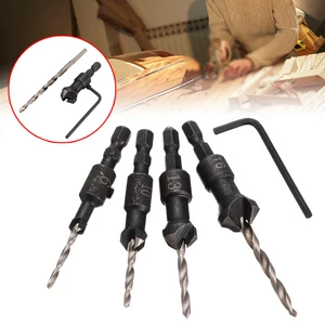 4 шт.компл. 33. 544,5 мм HHS зенковки сверло ДЕРЕВООБРАБОТКА Кольцевая дрель с шестигранный гаечный ключ деревянная отделка Мощность инструменты