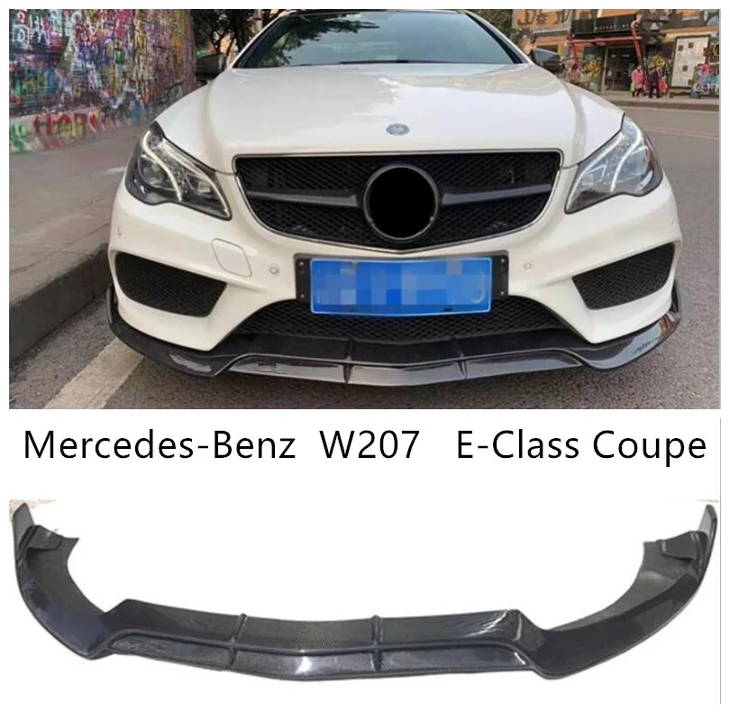 Передний спойлер из углеродного волокна для Mercedes Benz W207 E Class Coupe E260 E300 E320 E63 2014 2015 2016