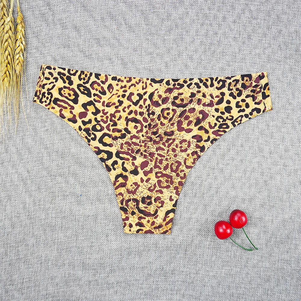 

Leopard Women Low Waist G String 40 Seamless Panties Thong Plus Size Underwear 40