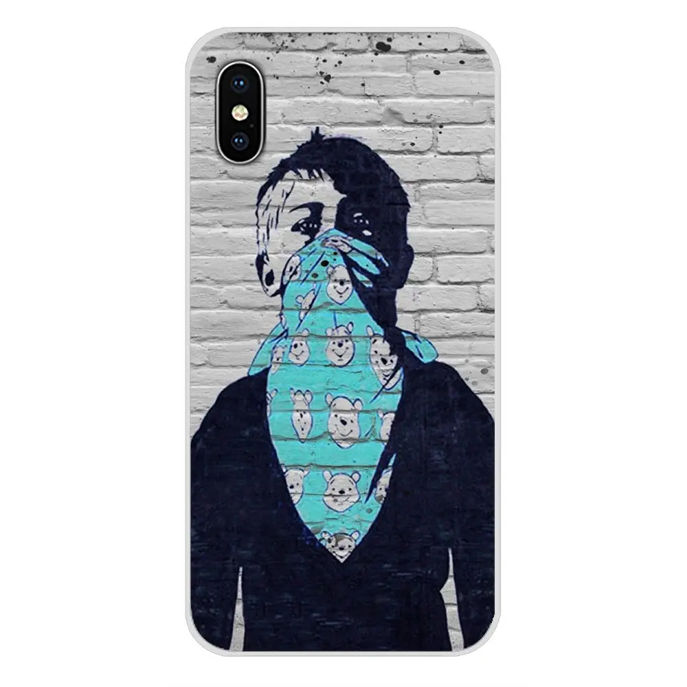 Прозрачный чехол из ТПУ для Xiaomi Redmi Note 3 4 5 6 7 8 Pro Mi Max Mix 2 2S Pocophone F1 Funny Street Art Banksy Graffiti |