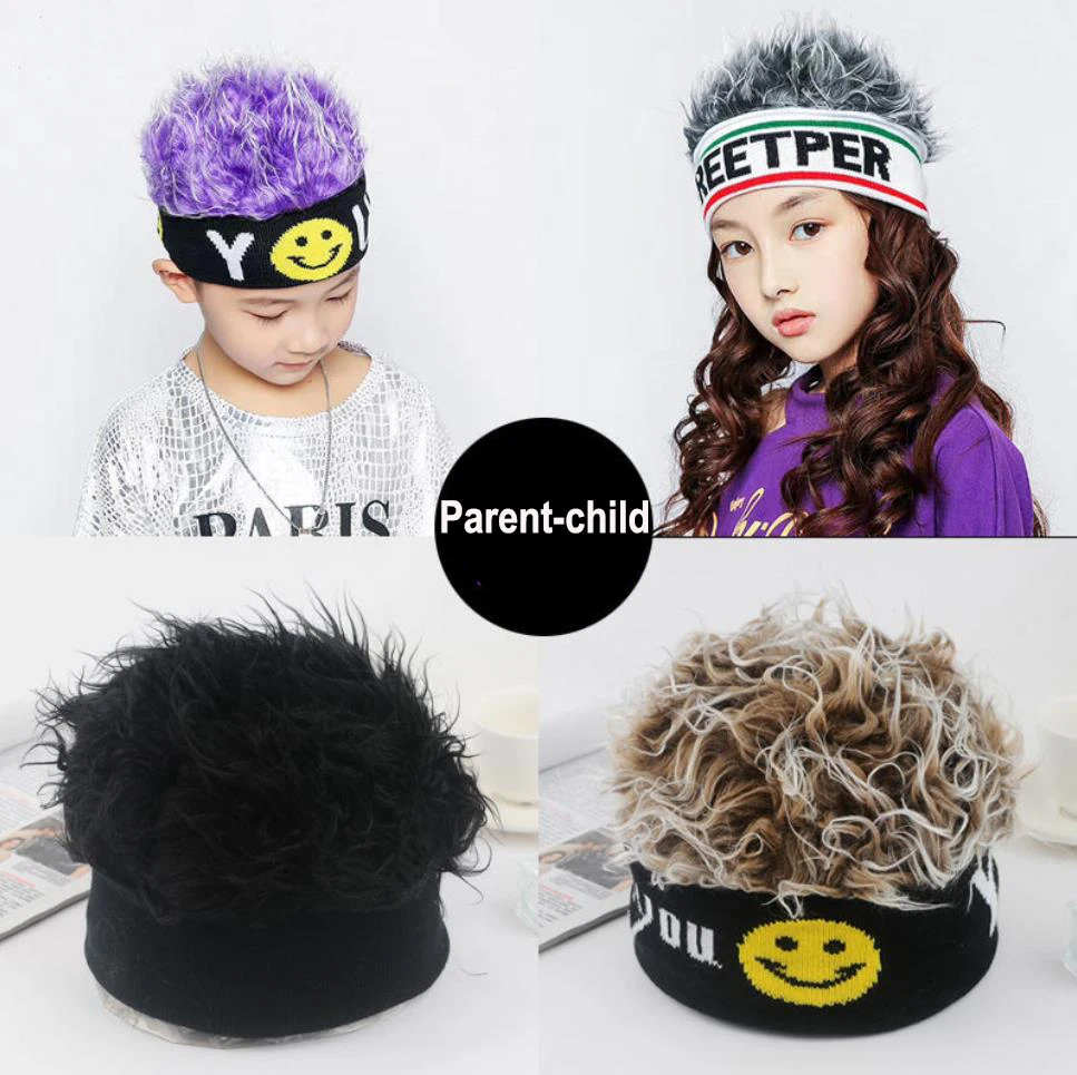 

Головной убор для родителей и детей Детская шапка с париком головной убор для принцессы для моделирования девушки прилив для одного мальчи...