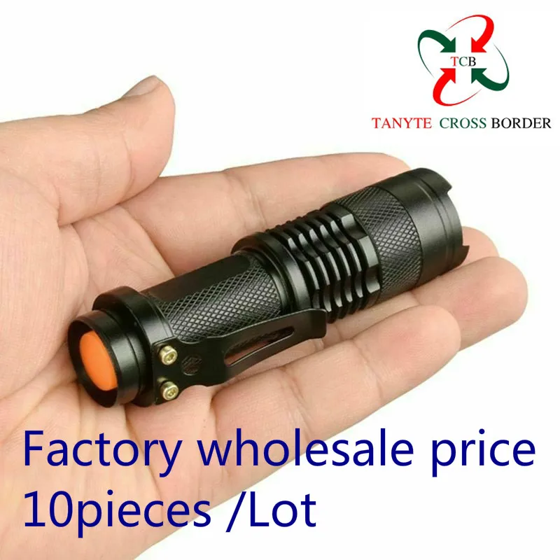10 шт. портативный мощный светодиодный фонарик для охоты 14500|Фонарики и