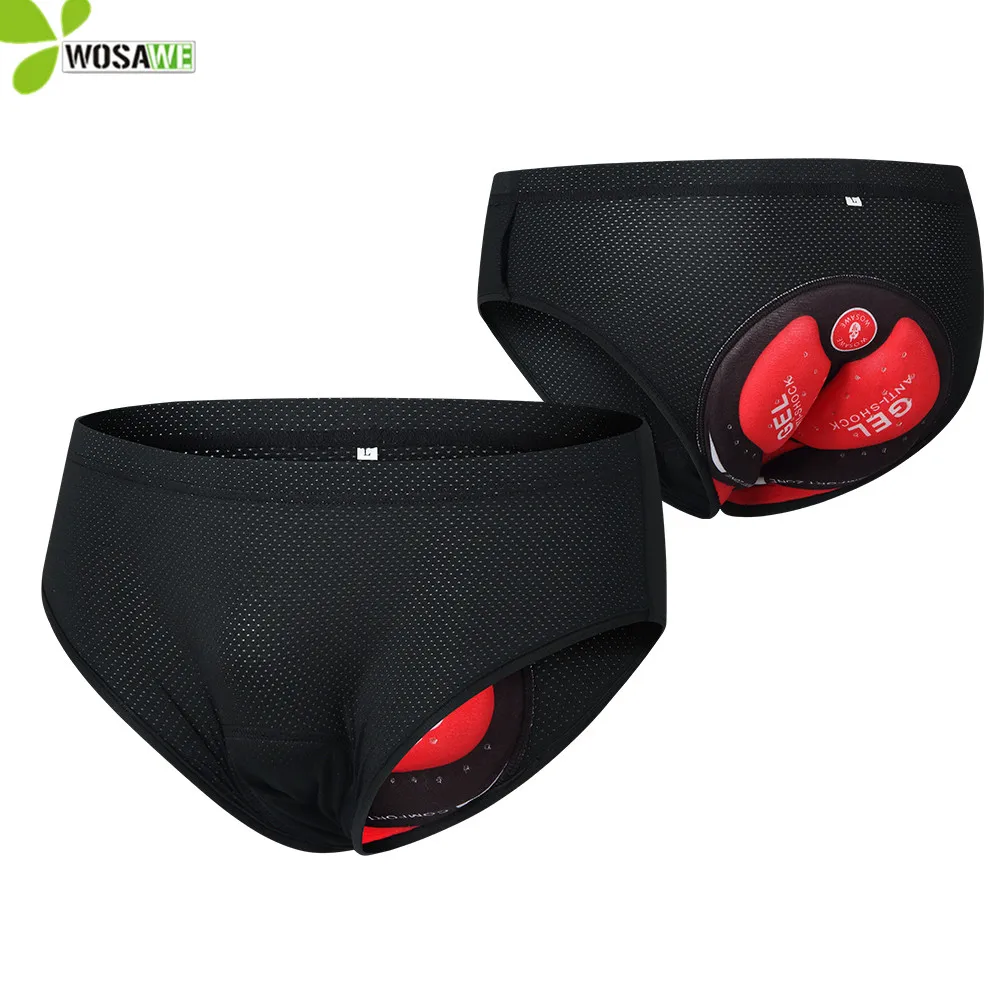 

WOSAWE Breathable Men's Cycling Shorts Underwear Downhill Road Mountain Bicycle Baggy Briefs Wear MTB Bike Base Layer Panties