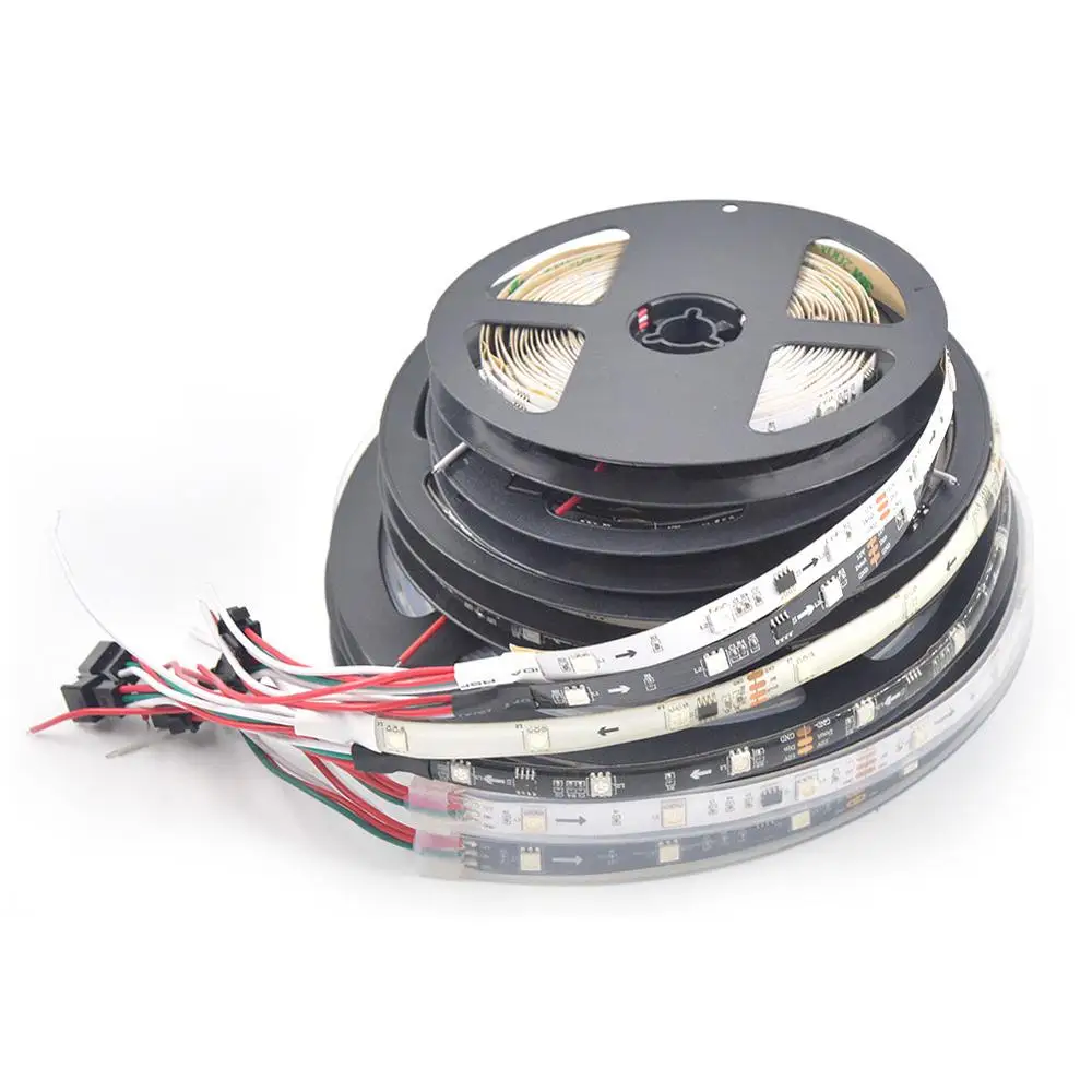 5 м DC12V WS2811 Пиксельная полоса освещения FPCB 30/48/60 светодиодов/м 10/16/20 пикселей/м