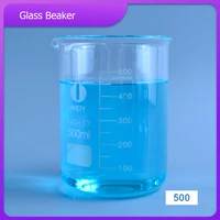 500ml low form beaker chemistry laboratory borosilicate glass transparent beaker thickened with spout 1pc