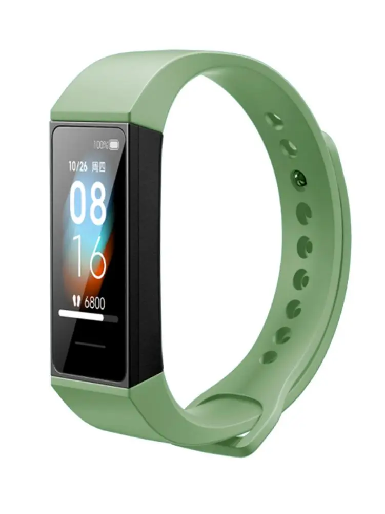 Ремешок силиконовый для Redmi Band сменный красный спортивный браслет Mi мягкий