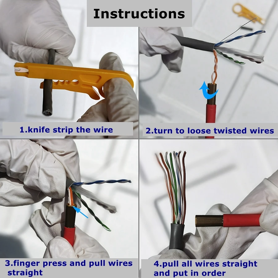 ReadStar Networking tool kits CAT5 CAT6 Networking wire looser Ethermet cable looser twisted wire core separater separator images - 6