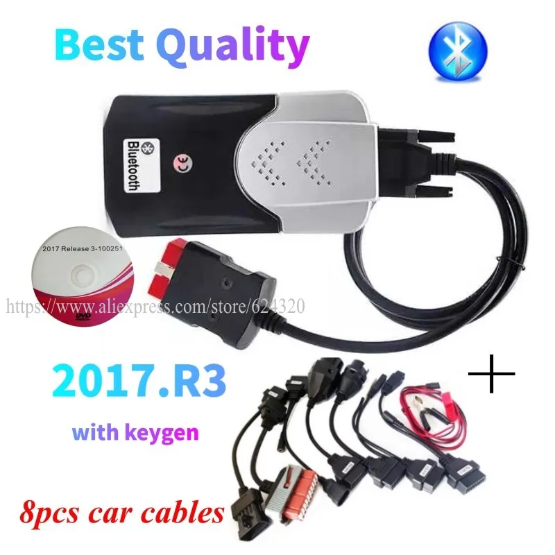 Диагностический сканер obd2 с генератором ключей для vd ds150e cdp bluetooth 2016R0 2017.R3|Кабели и