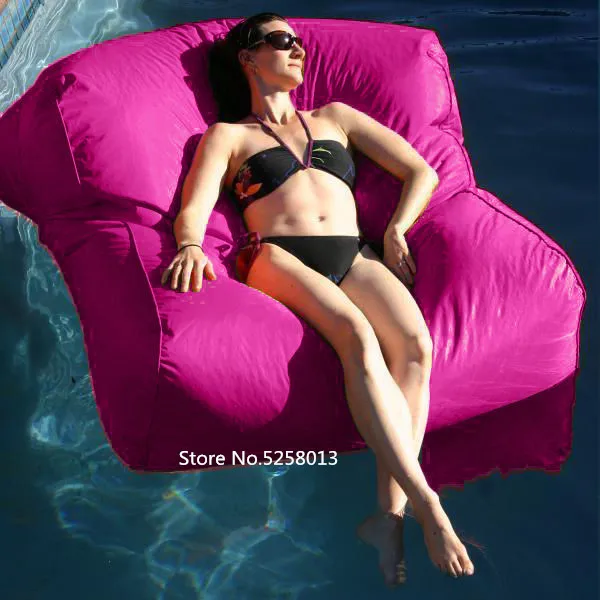 Очень Большой Плавающий матрац, гигантский бассейн боковые beanbag стул на воде, уличная мебель диван-черный