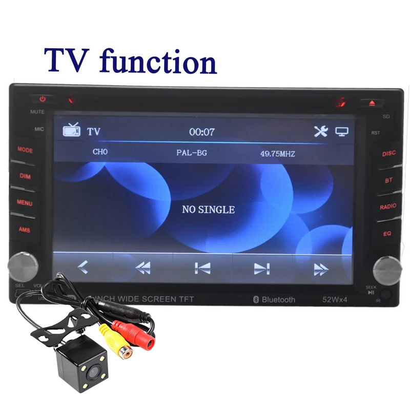 Авторадио " 2 Din стерео USB/SD/AUX Bluetooth Сенсорный экран DVD/CD плеер радио кассетный плеер дистанционное управление