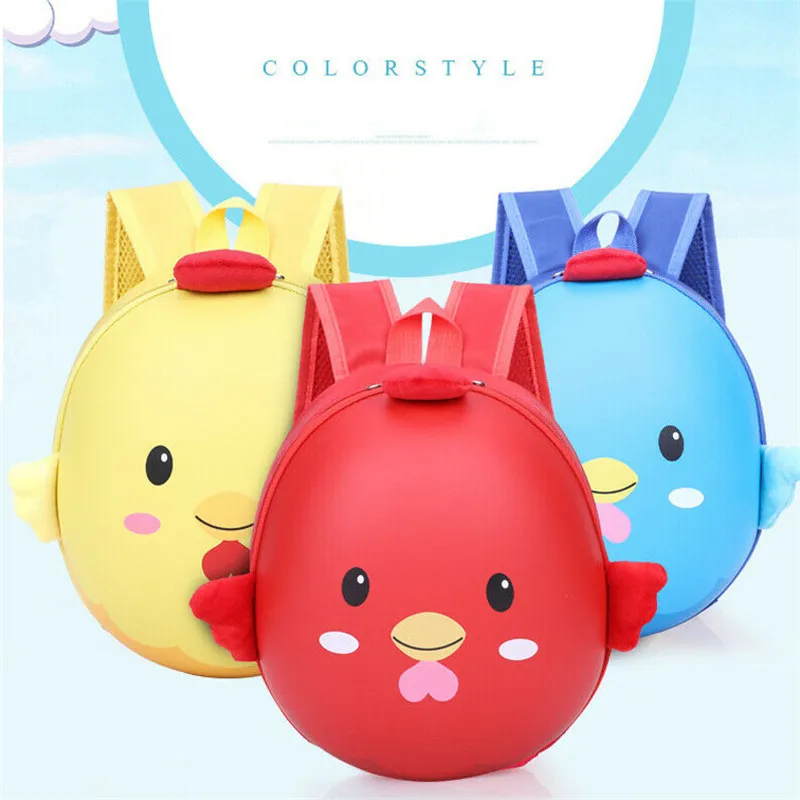 Милый детский рюкзак с рисунком курицы Детская Жесткая Сумка в виде яиц школьный
