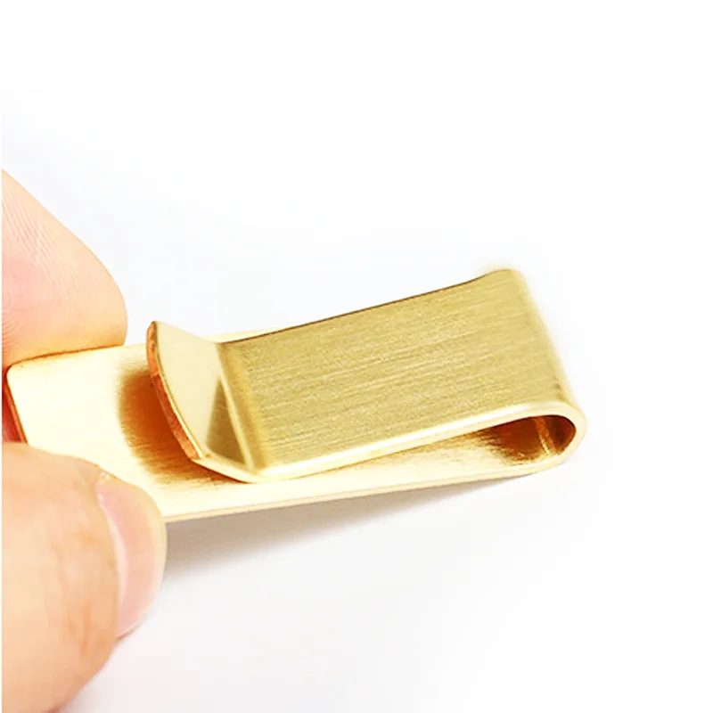 Винтажный однотонный латунный кошелек с зажимом для денег толщиной 1 5 мм