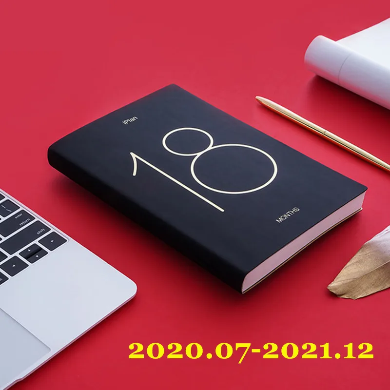 Портативный Еженедельный блокнот A5 2020 2021 год ежедневник 18 месяцев стационарный