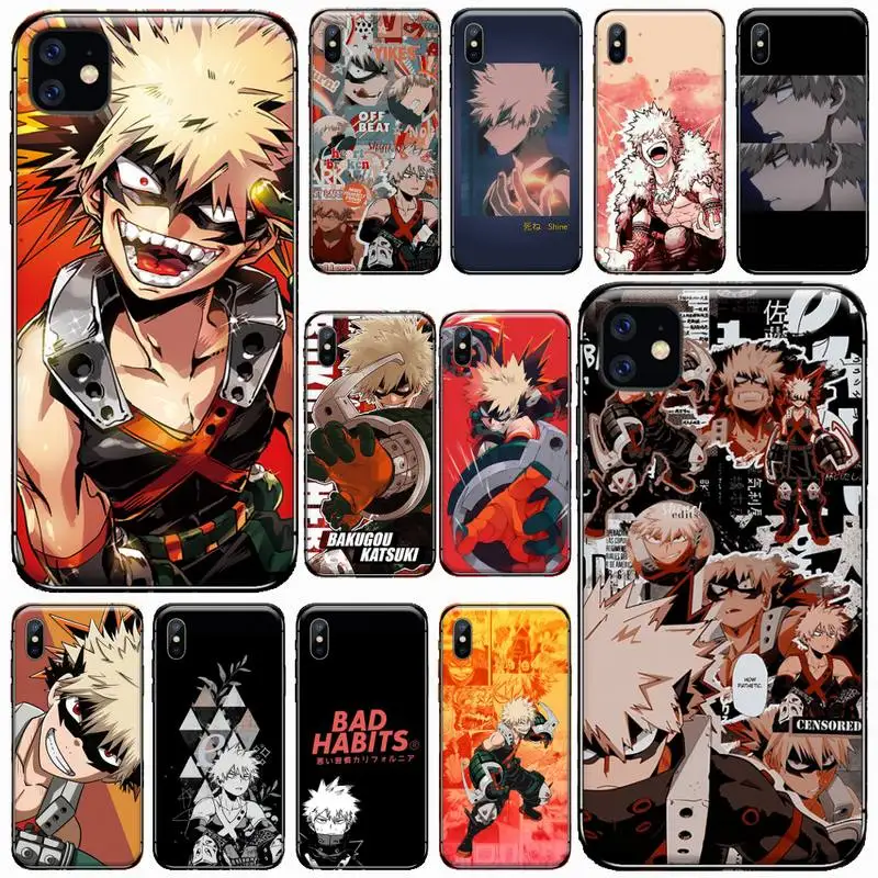 Чехол Katsuki Bakugo Boku для iPhone 11 12 pro XS MAX 8 7 6 6S Plus X 5S SE 2020 XR | Мобильные телефоны и