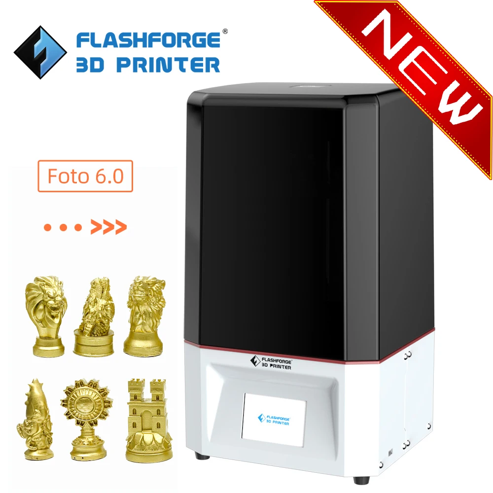 Flashforge Foto 6 0 DIY 3D-принтеры комплект дюймов 2K монохромный ЖК-дисплей УФ Смола объект