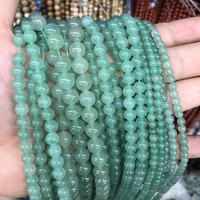 natural stone green aventurine jades beads round loose beads diy bracelet 15 strand 4 6 8 10 12mm pick size for jewelry making