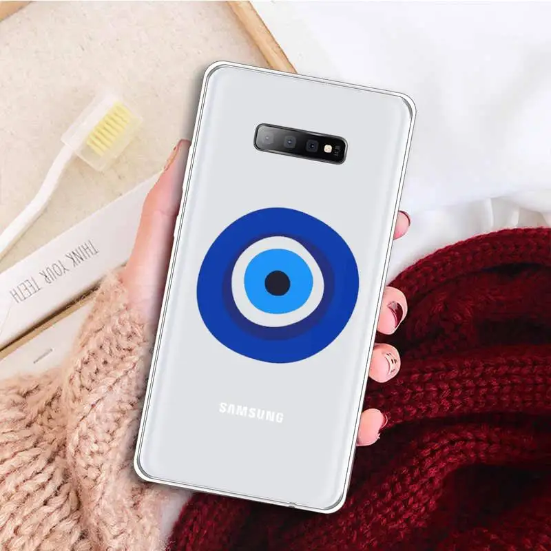 

Evil eye Phone Case Clear Transparent for samsung A 21s 50 71 S 8 9 20 note 10 20 plus ultra