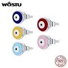 Женские серьги-гвоздики в виде глаза демона, из серебра 925 пробы