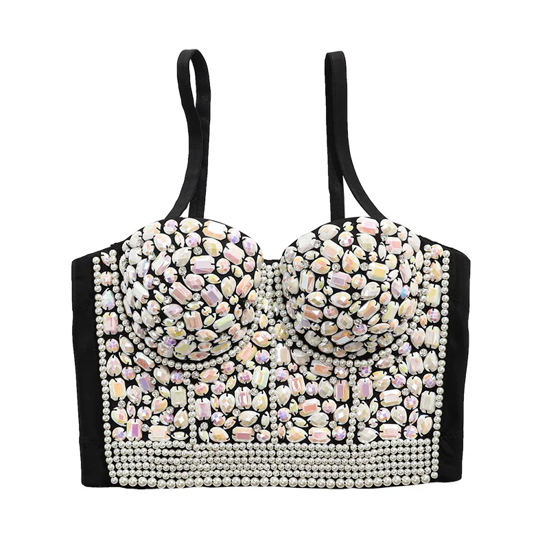 

Sexy crop tops corset spaghetti strap tanke top women built in bra off shoulder versatile camisole sleeveless slim fit camis hot