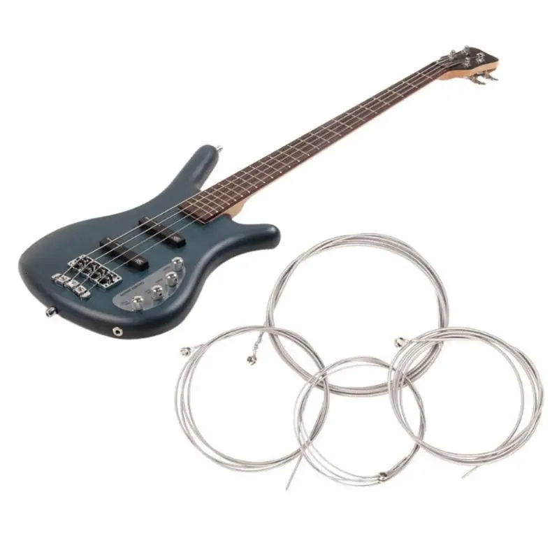 1 Set of 4 Pcs String Bass Guitar Parts Steel Strings Diameter 0.1 inch/0.08 inch/0.055 inch/0.04 inch Accessories | Спорт и